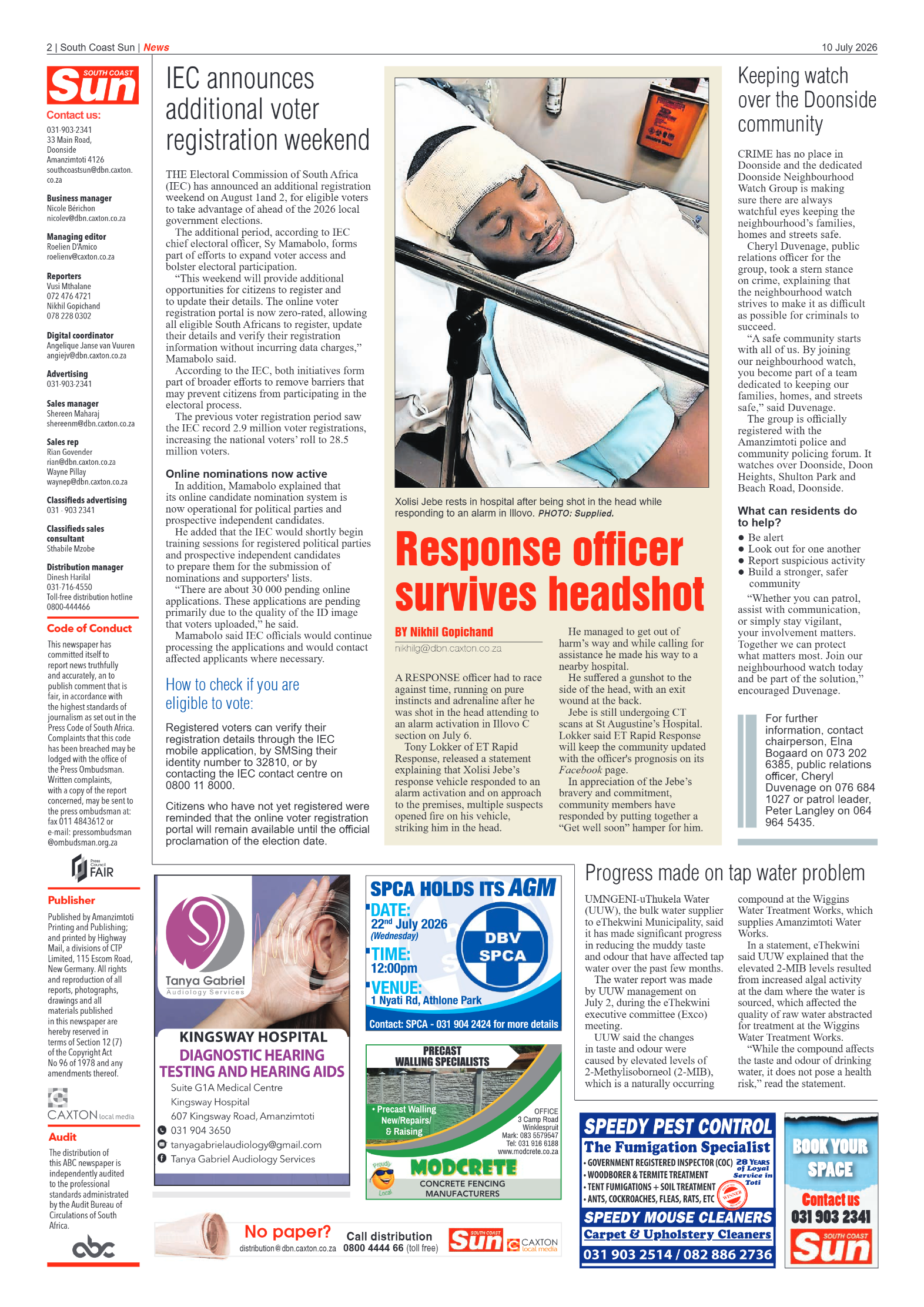 South Coast Sun 10 July 2026 page 2