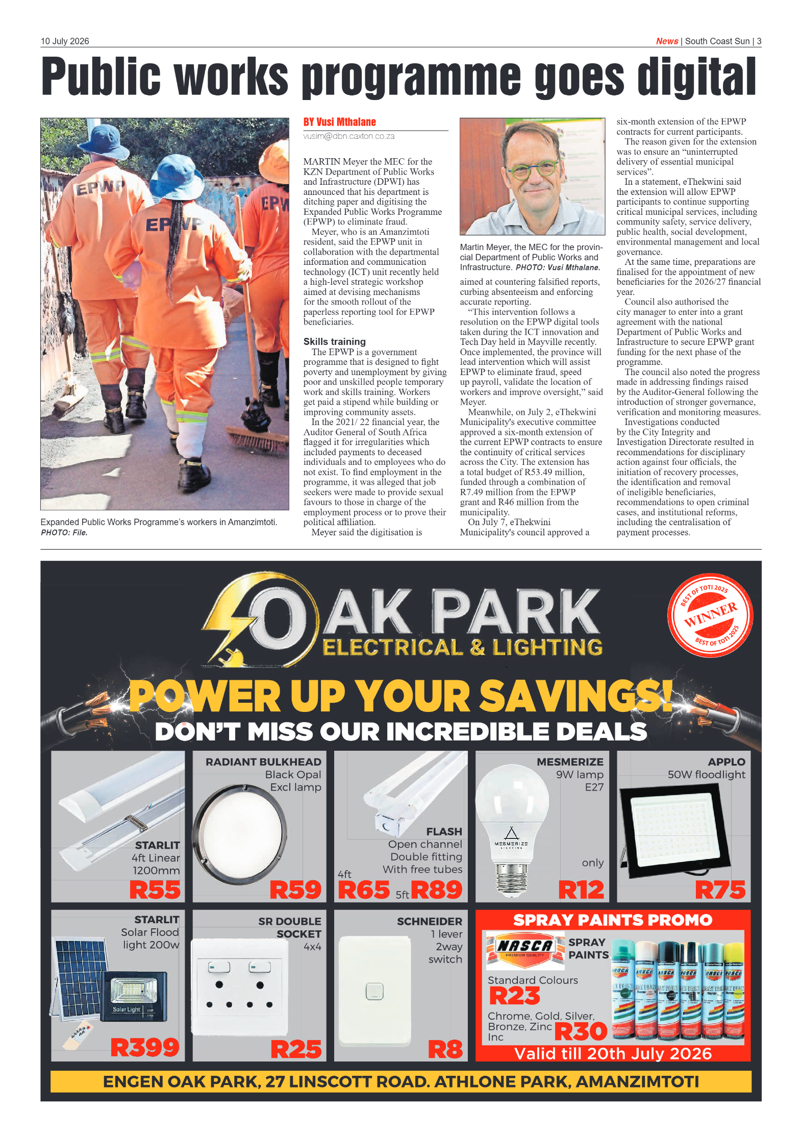 South Coast Sun 10 July 2026 page 3