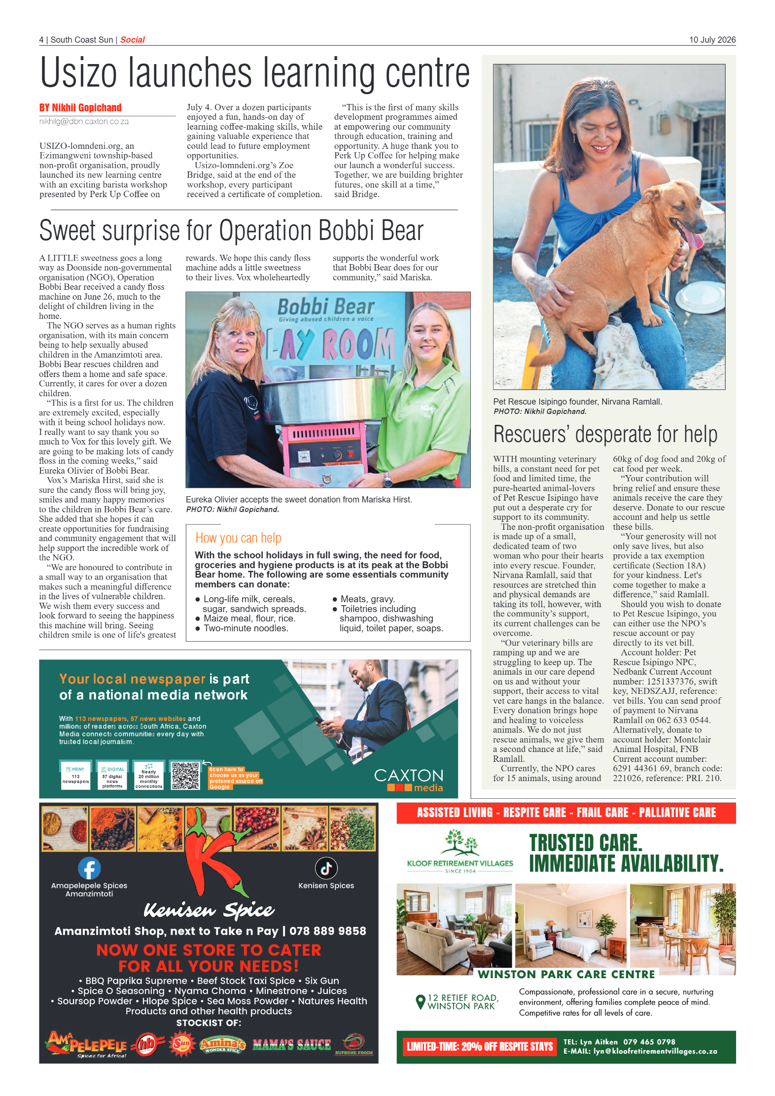 South Coast Sun 10 July 2026 page 4