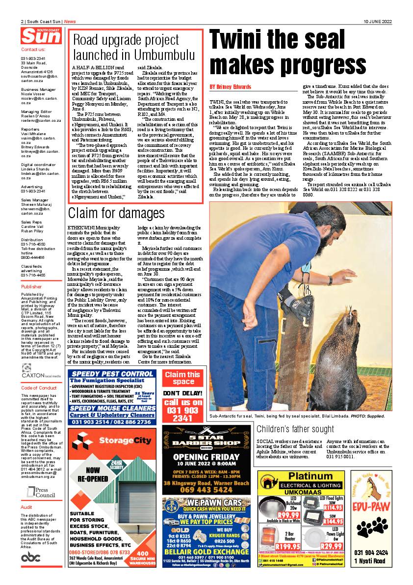 South Coast Sun 10 June 2022 page 2