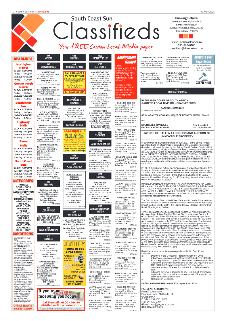 South Coast Sun 10 May 2024 page 10