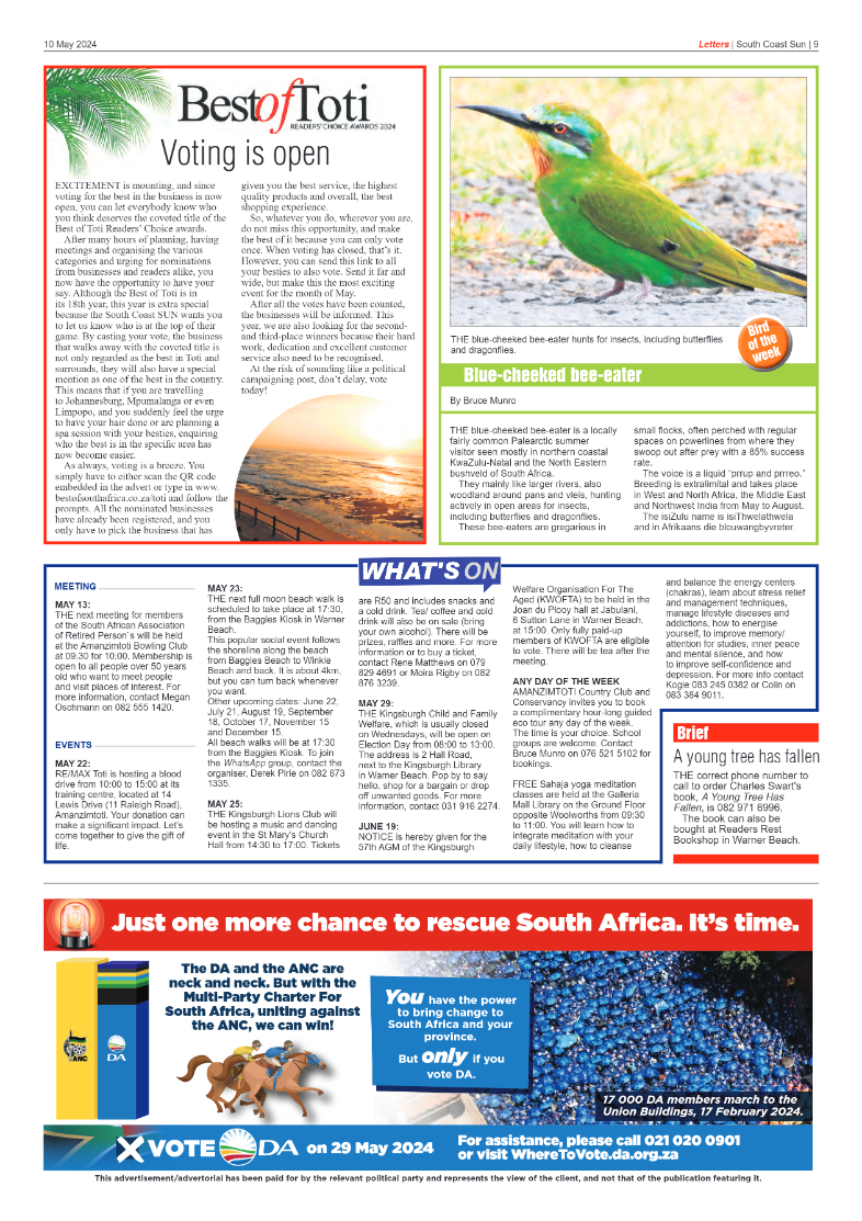 South Coast Sun 10 May 2024 page 9