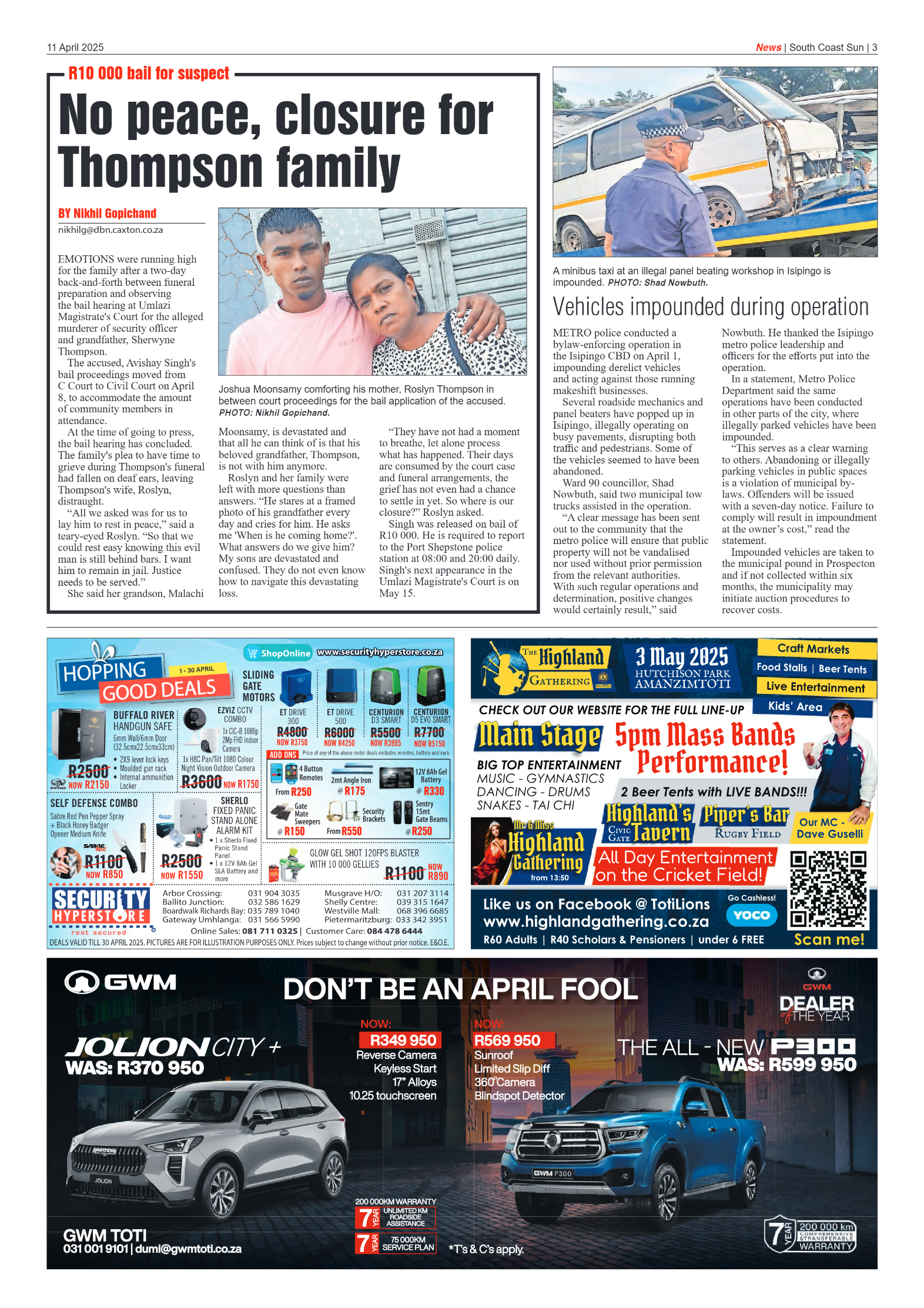 South Coast Sun 11 April 2025 page 3