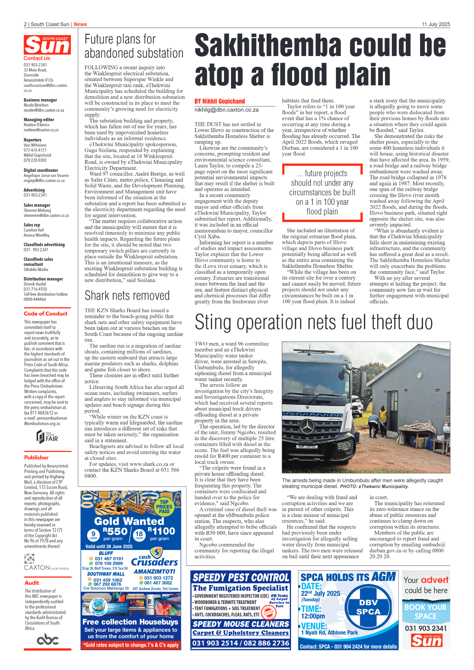 South Coast Sun 11 July 2025 page 2