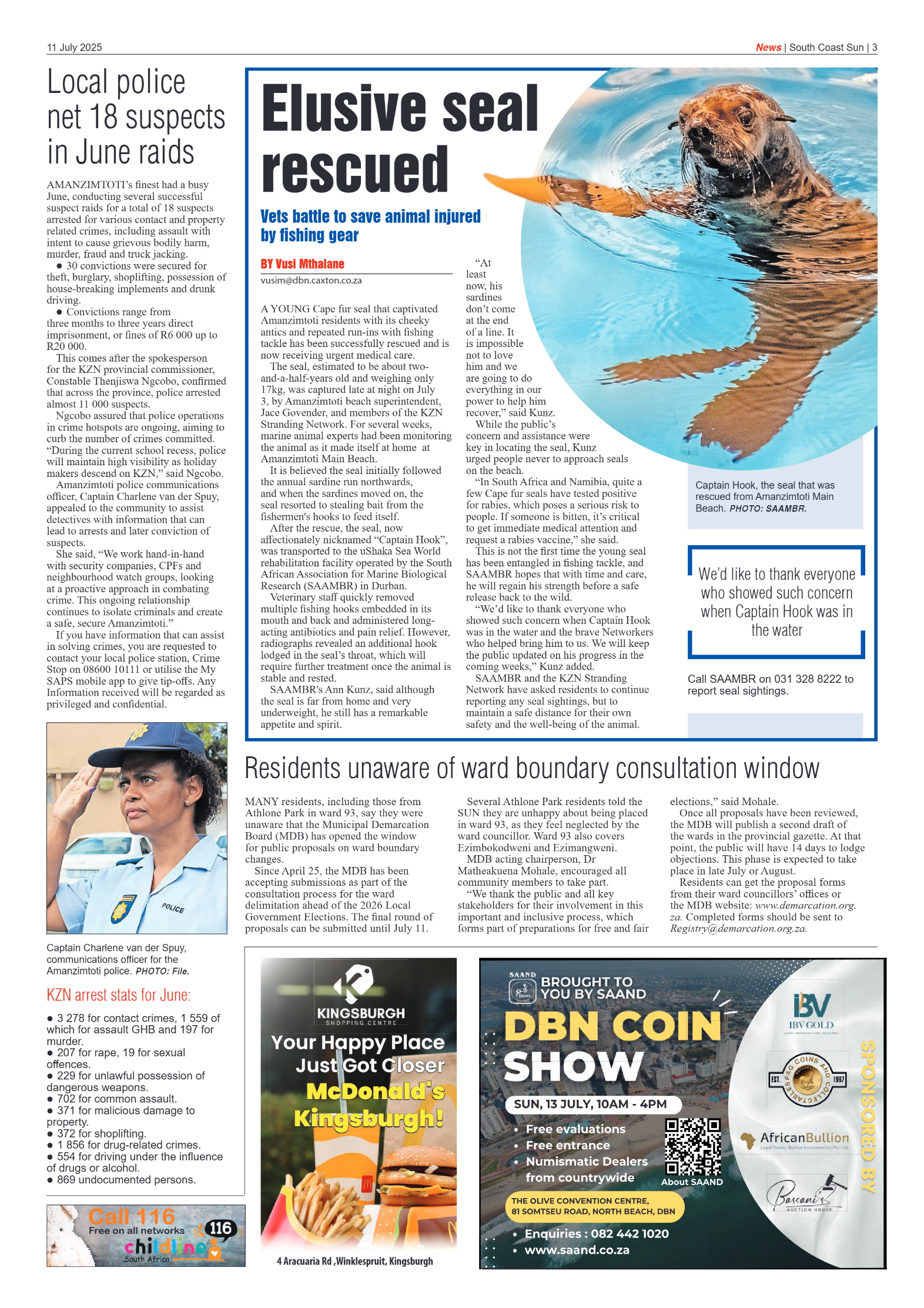 South Coast Sun 11 July 2025 page 3