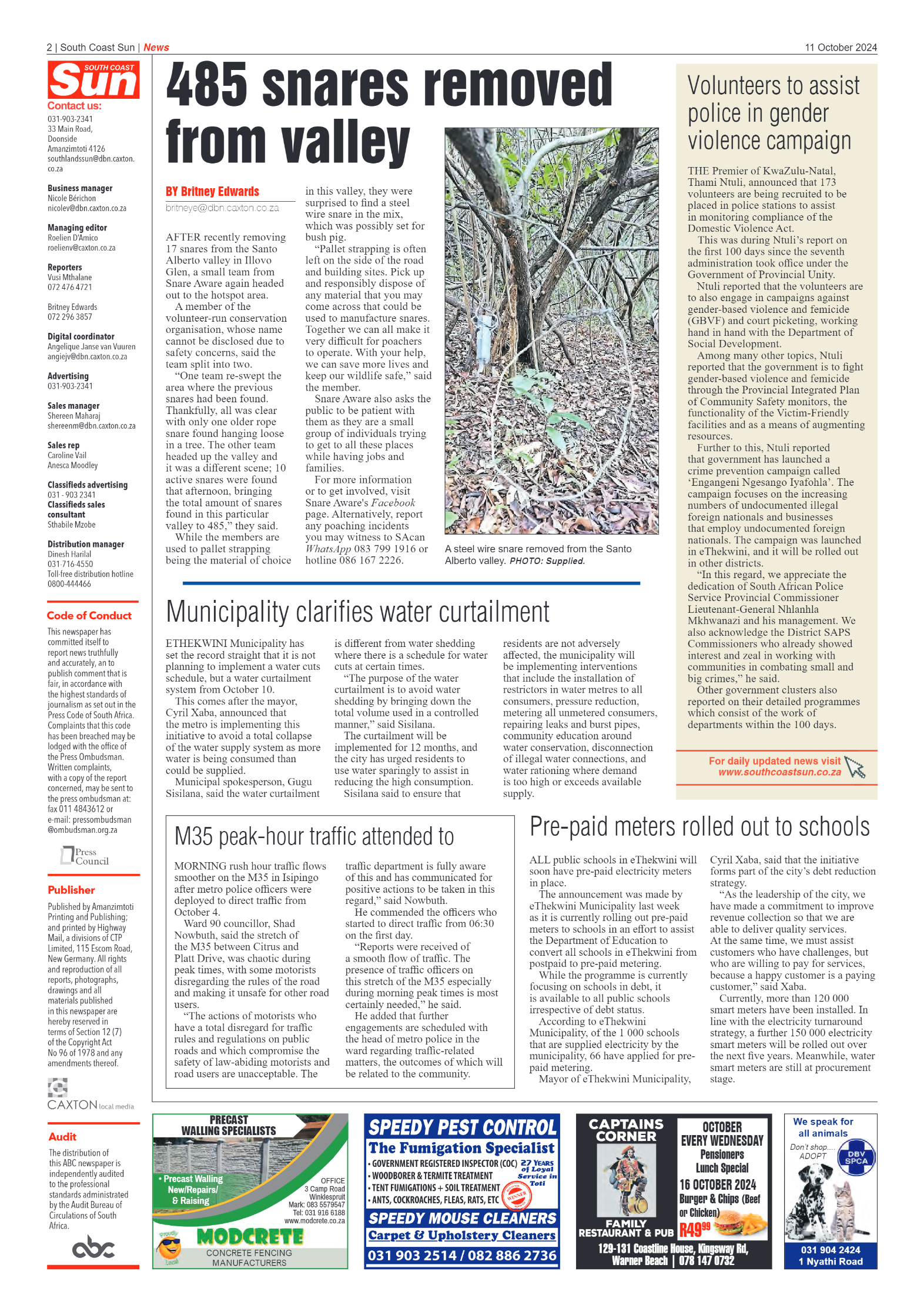 South Coast Sun 11 October 2024 page 2