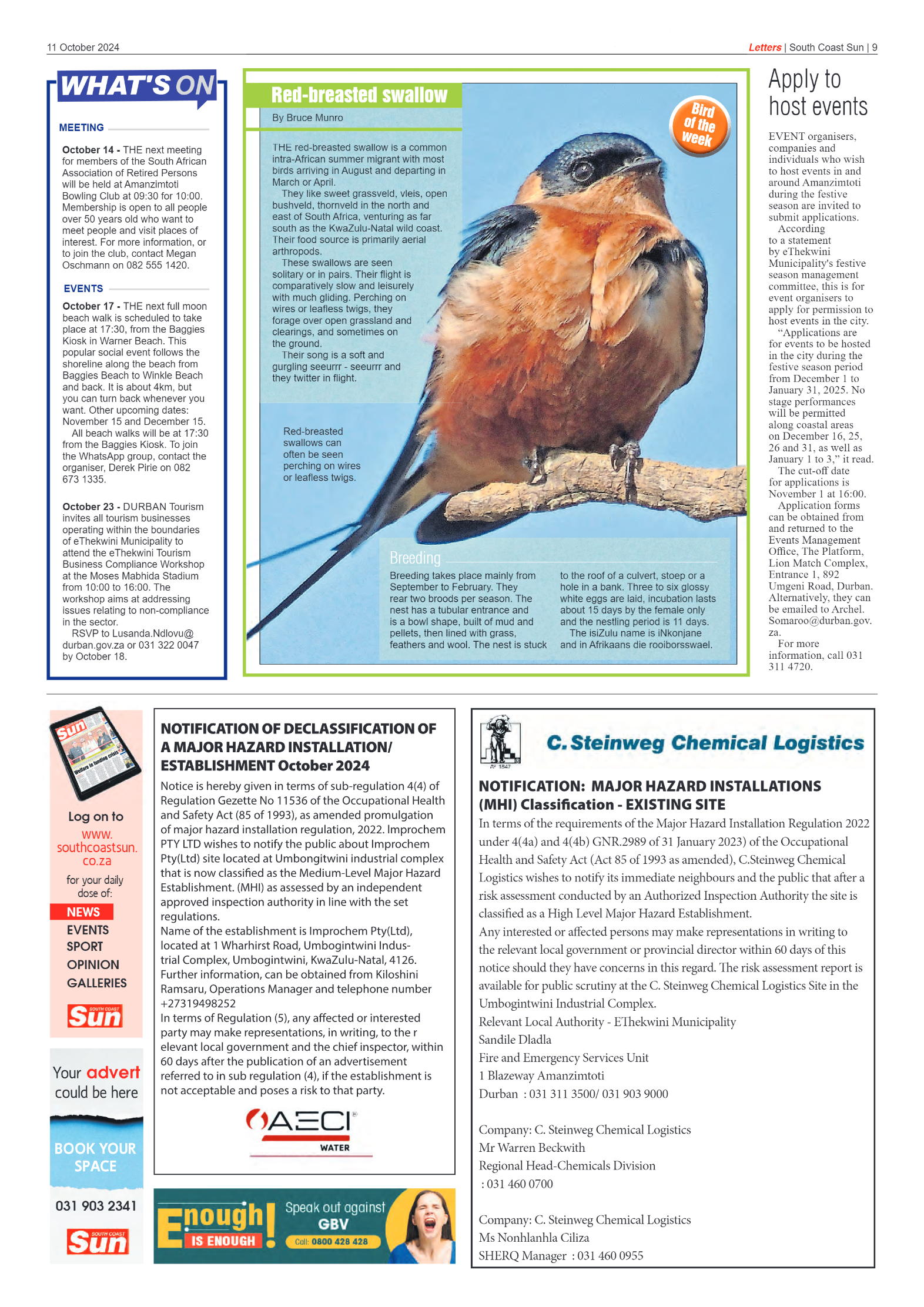 South Coast Sun 11 October 2024 page 9