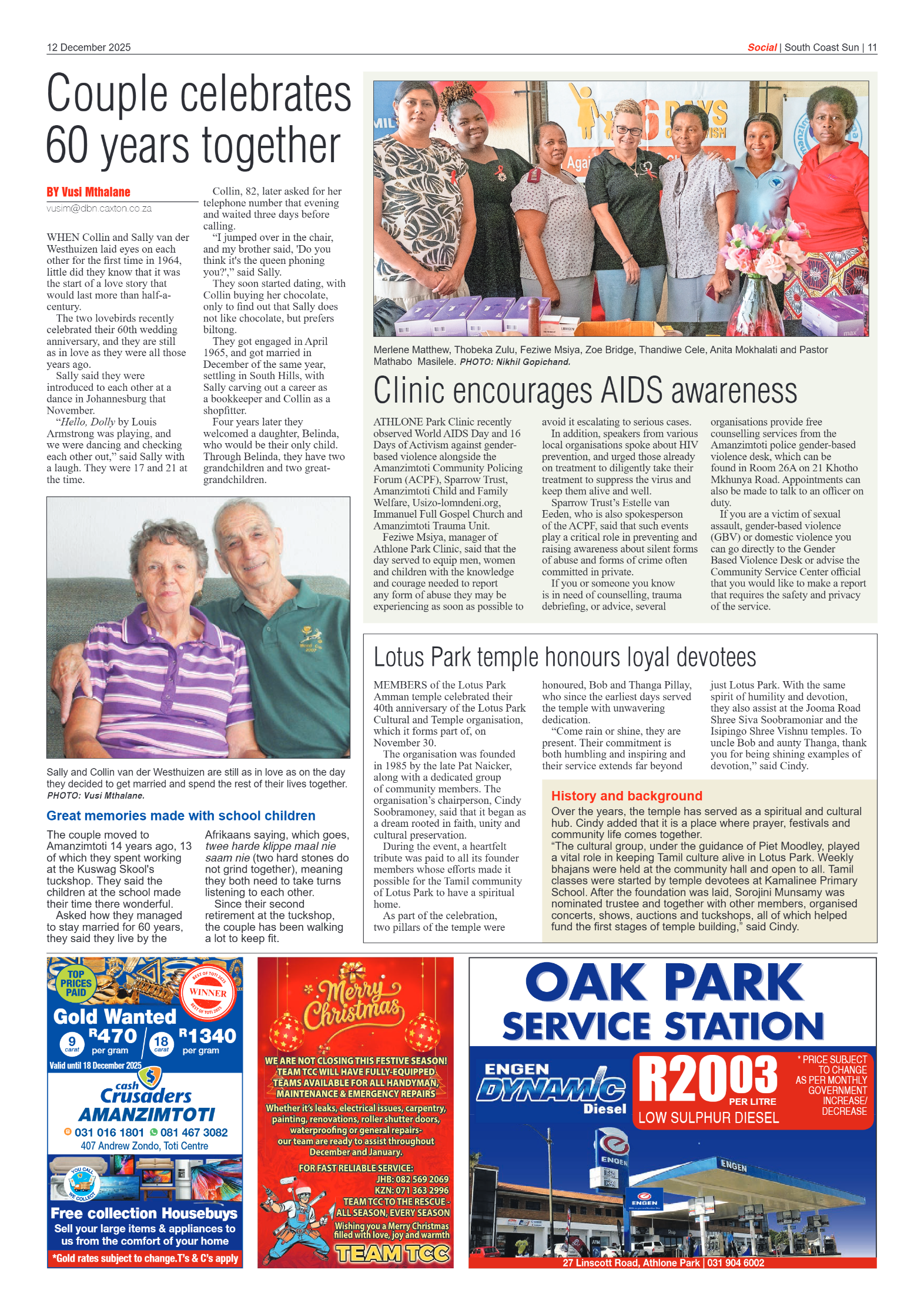South Coast Sun 12 December 2025 page 11