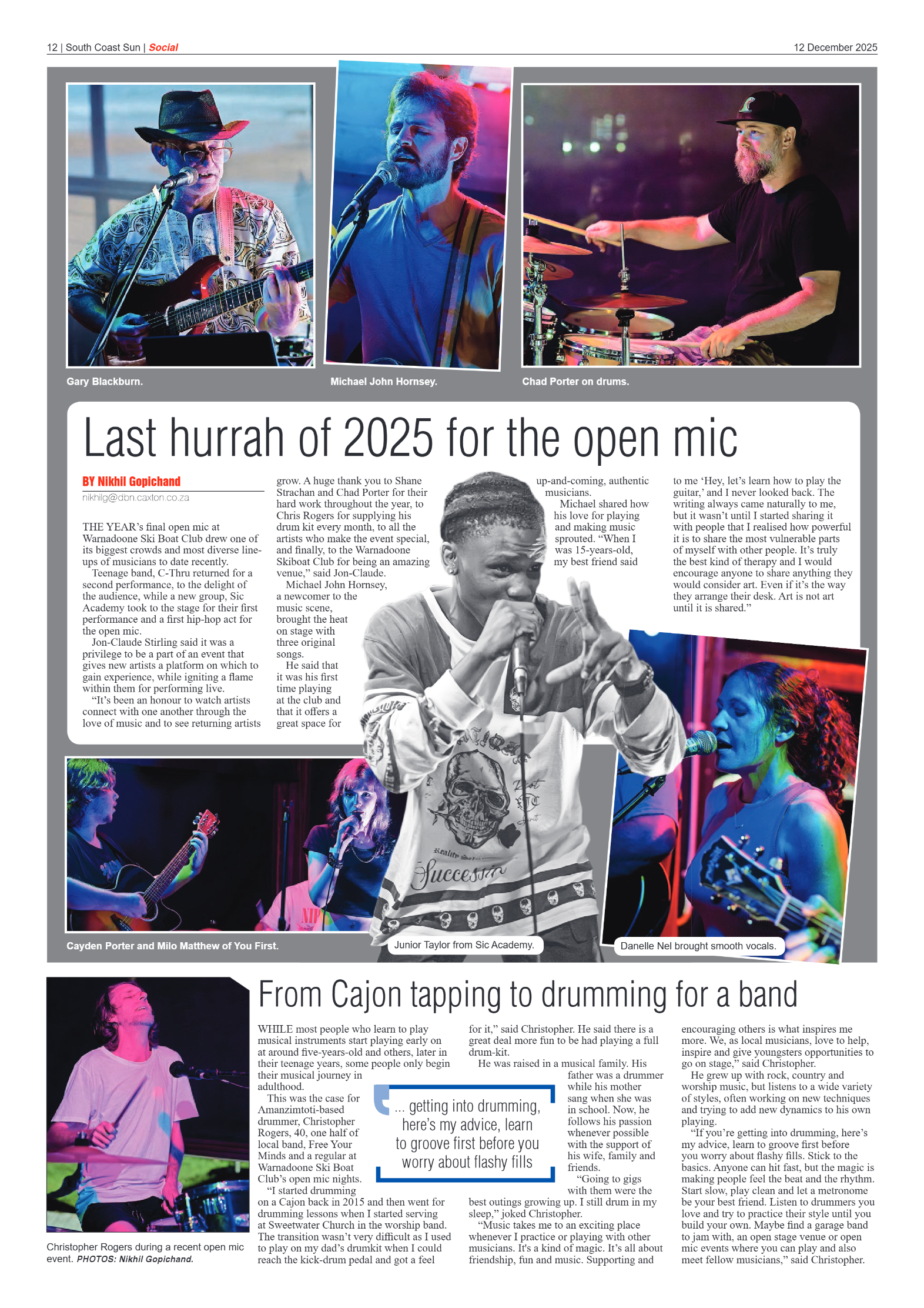 South Coast Sun 12 December 2025 page 12