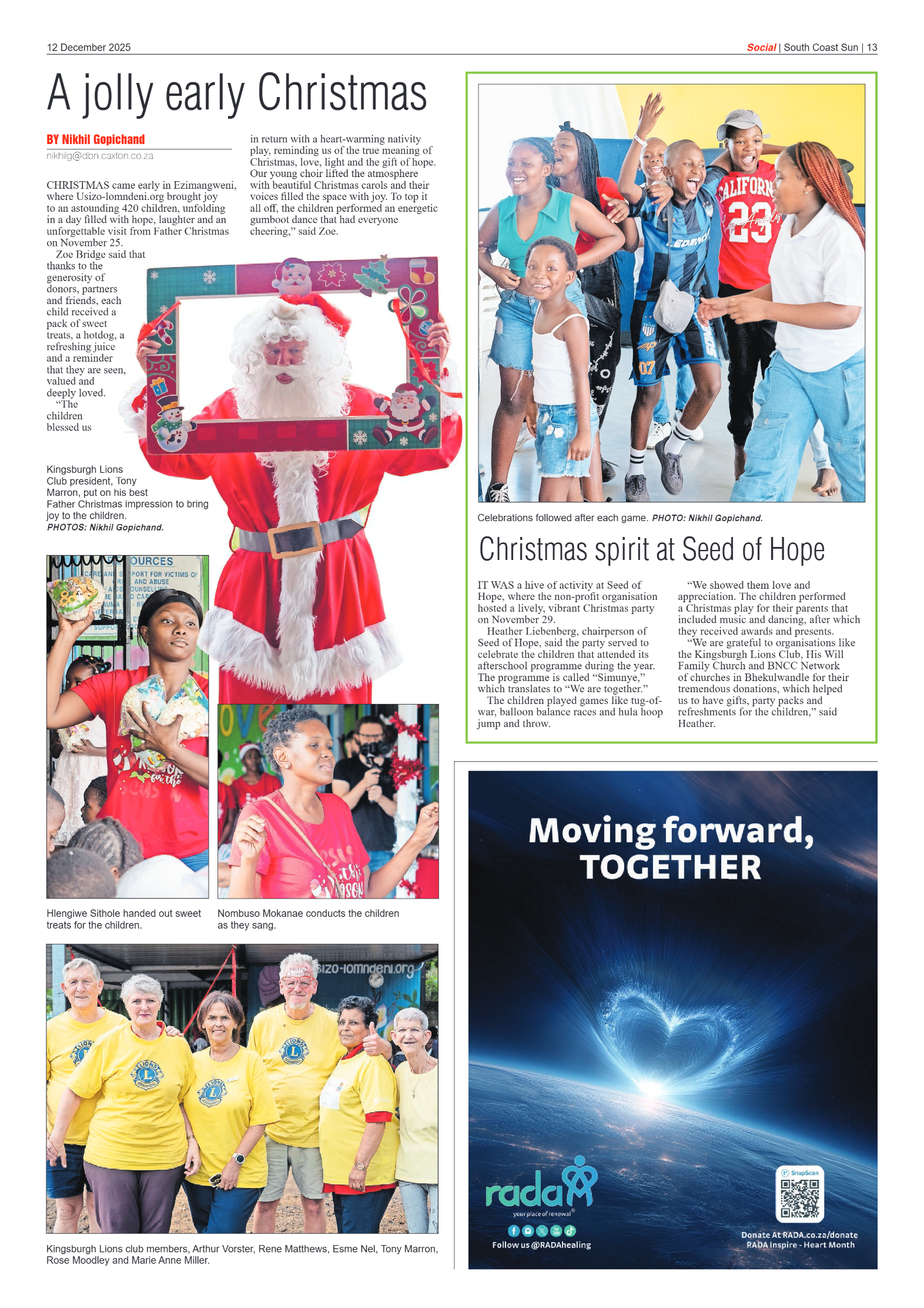 South Coast Sun 12 December 2025 page 13
