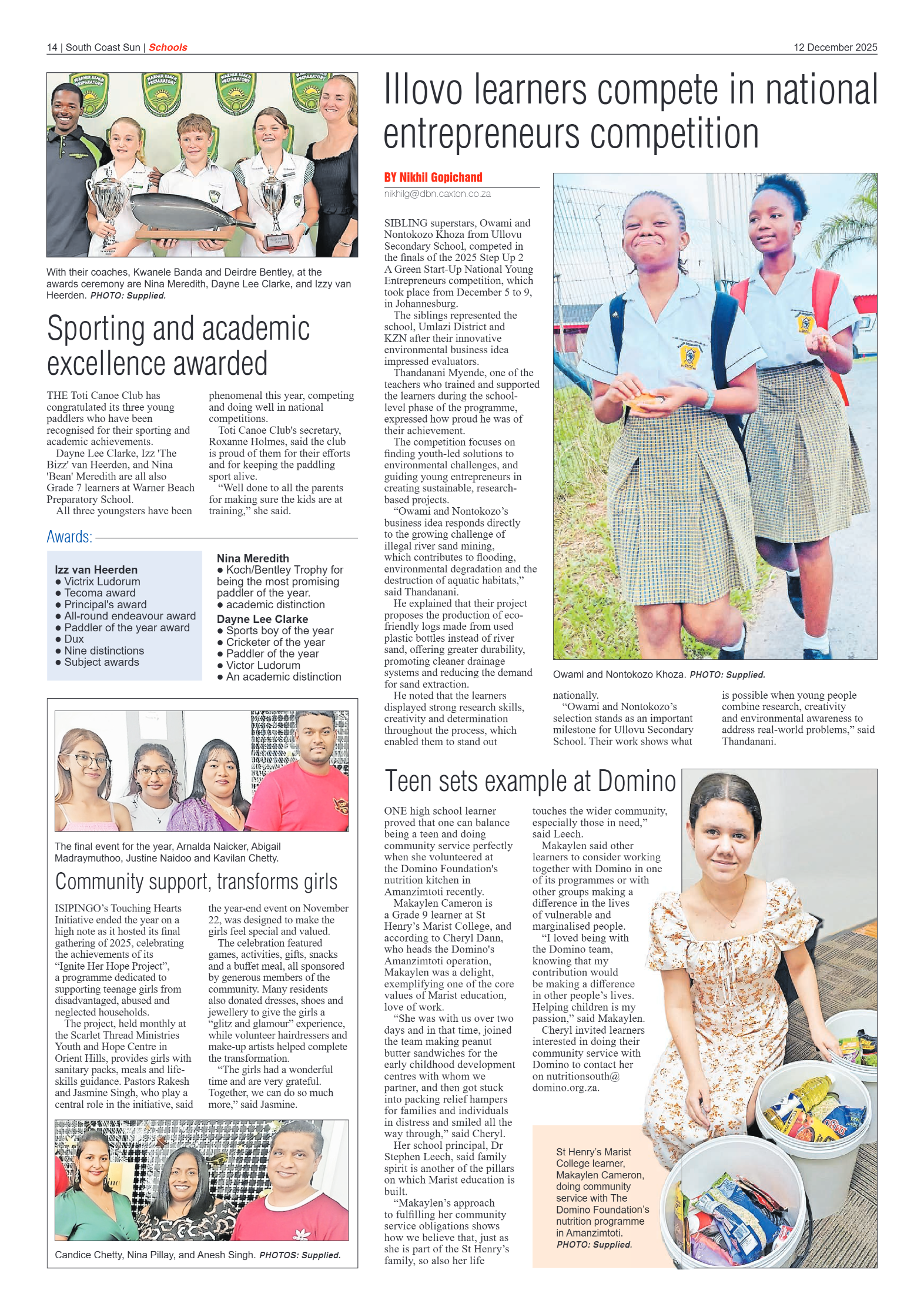 South Coast Sun 12 December 2025 page 14