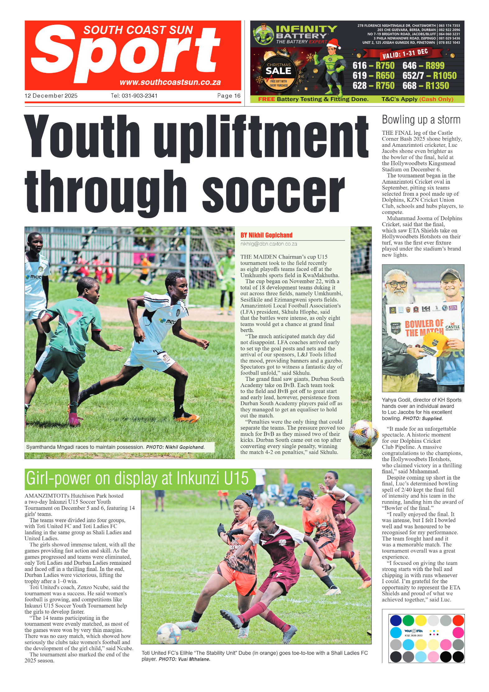 South Coast Sun 12 December 2025 page 16
