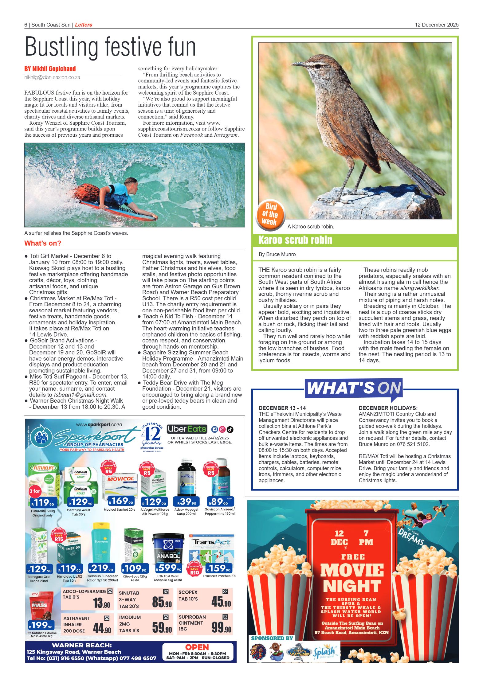 South Coast Sun 12 December 2025 page 6