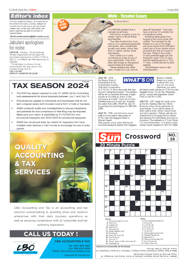 South Coast Sun 12 July 2024 page 6