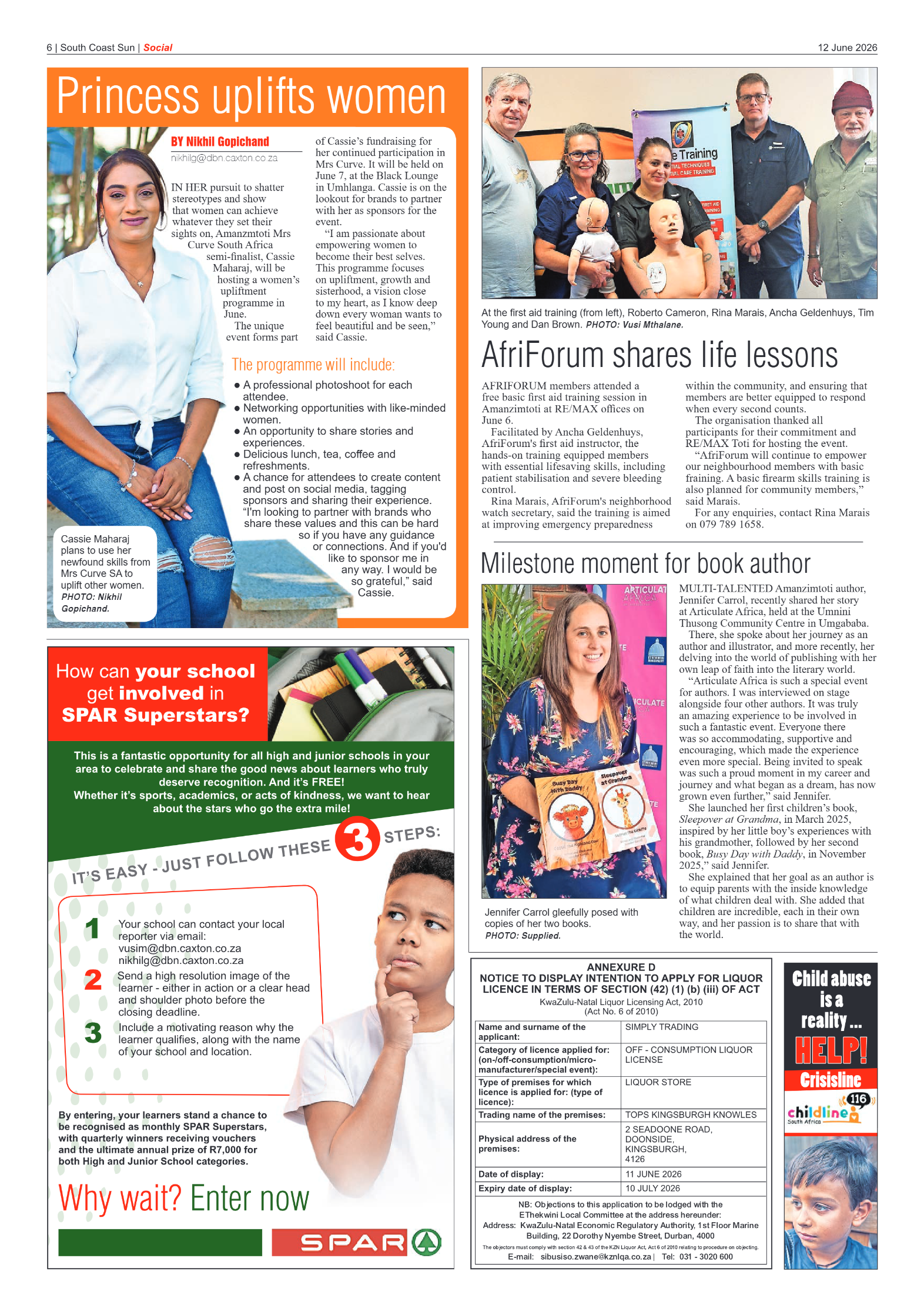 South Coast Sun 12 June 2026 page 6