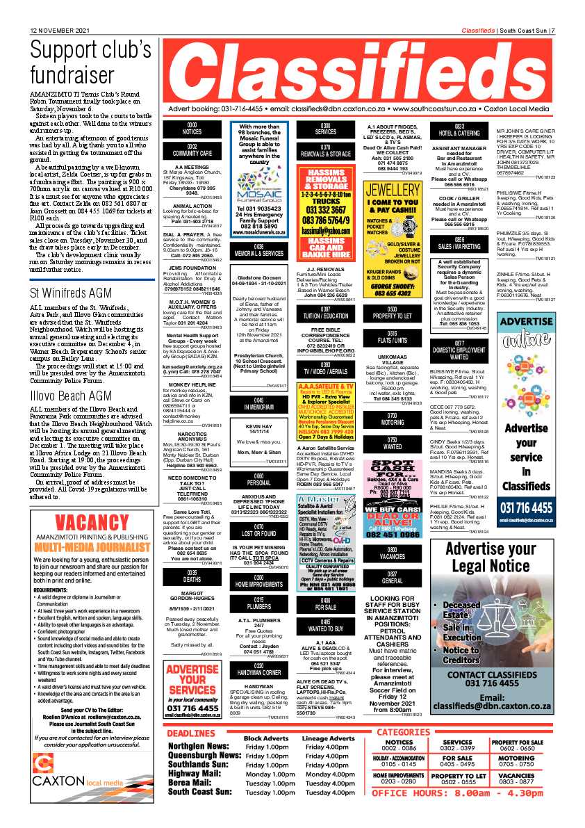 South Coast Sun 12 November 2021 page 7