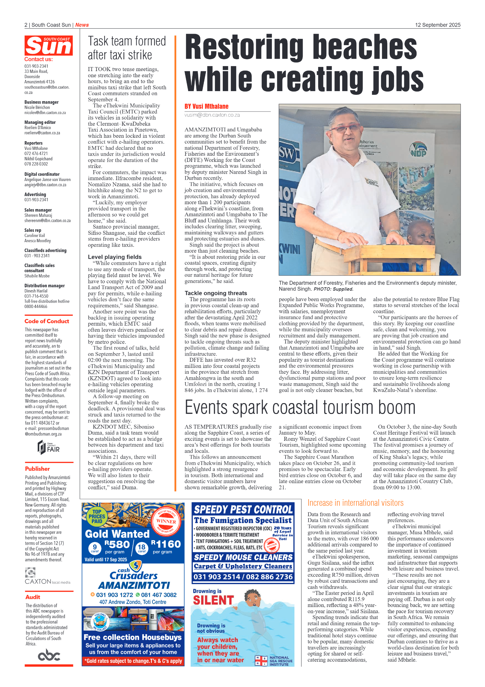 South Coast Sun 12 September 2025 page 2