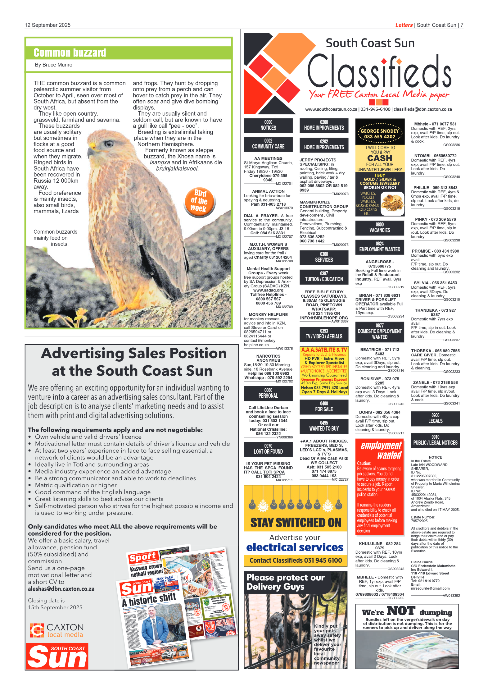 South Coast Sun 12 September 2025 page 7
