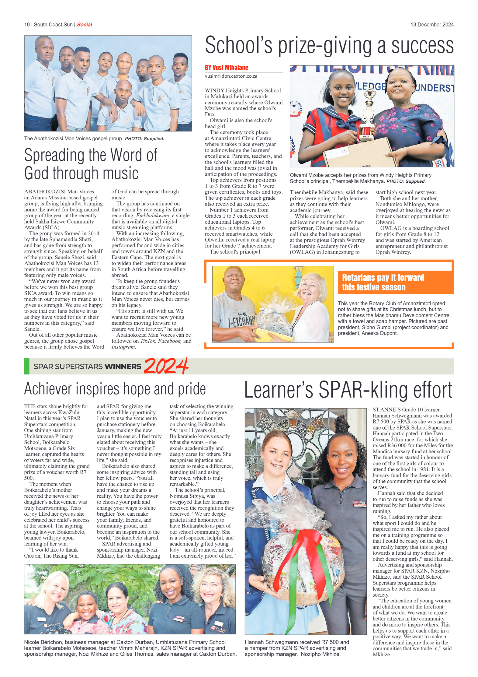 South Coast Sun 13 December 2024 page 10