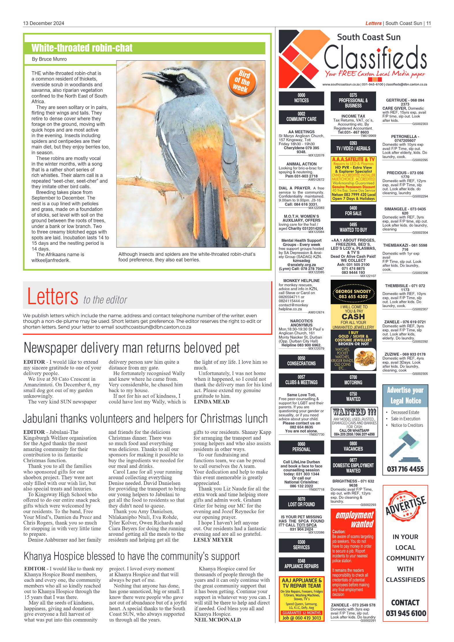 South Coast Sun 13 December 2024 page 11