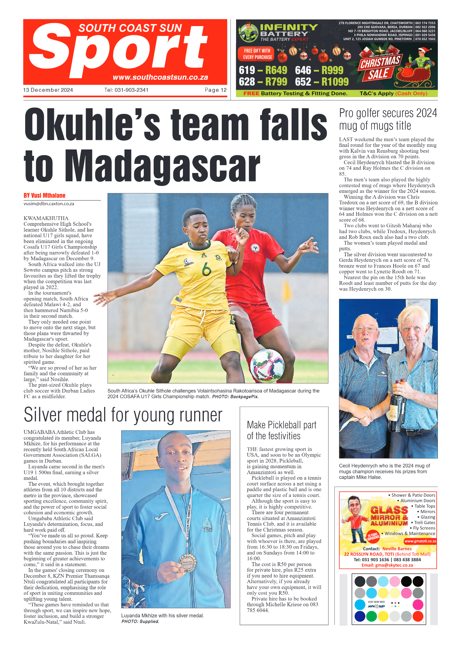 South Coast Sun 13 December 2024 page 12
