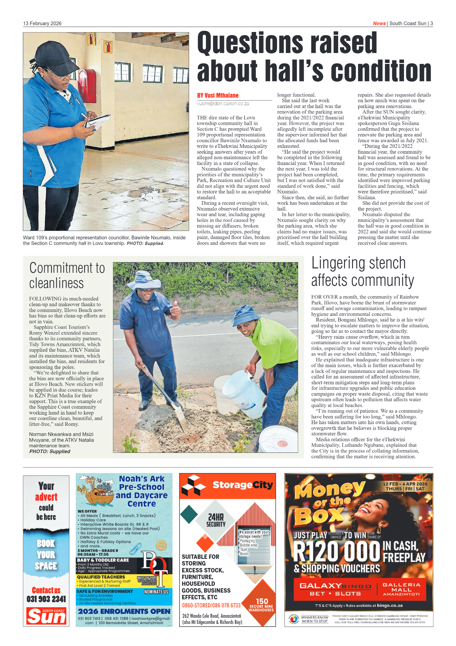 South Coast Sun 13 February 2026 page 3