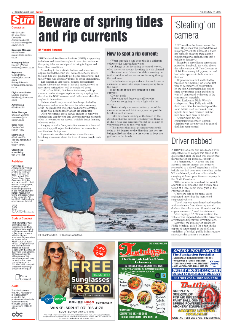 South Coast Sun 13 January 2023 page 2