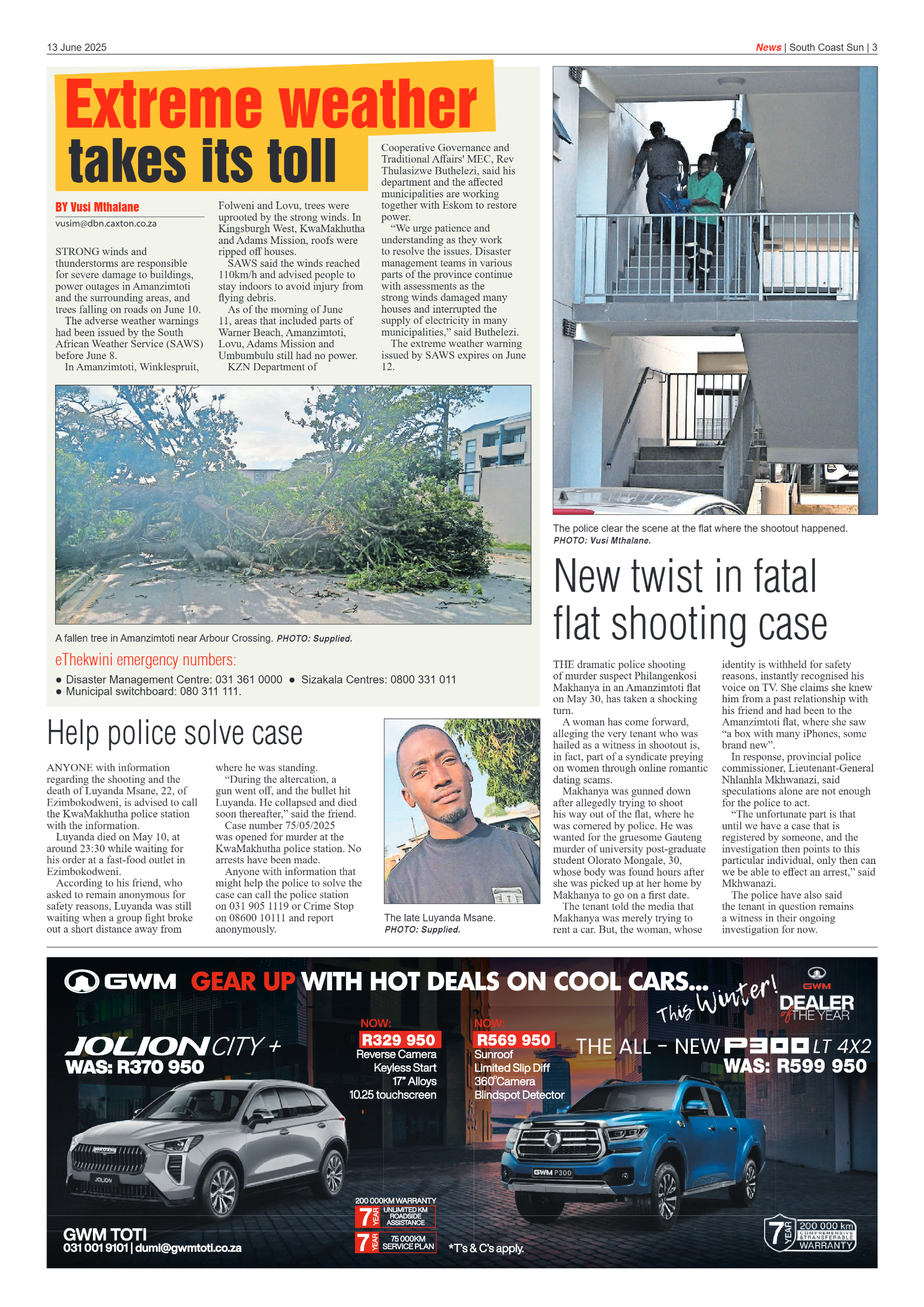 South Coast Sun 13 June 2025 page 3