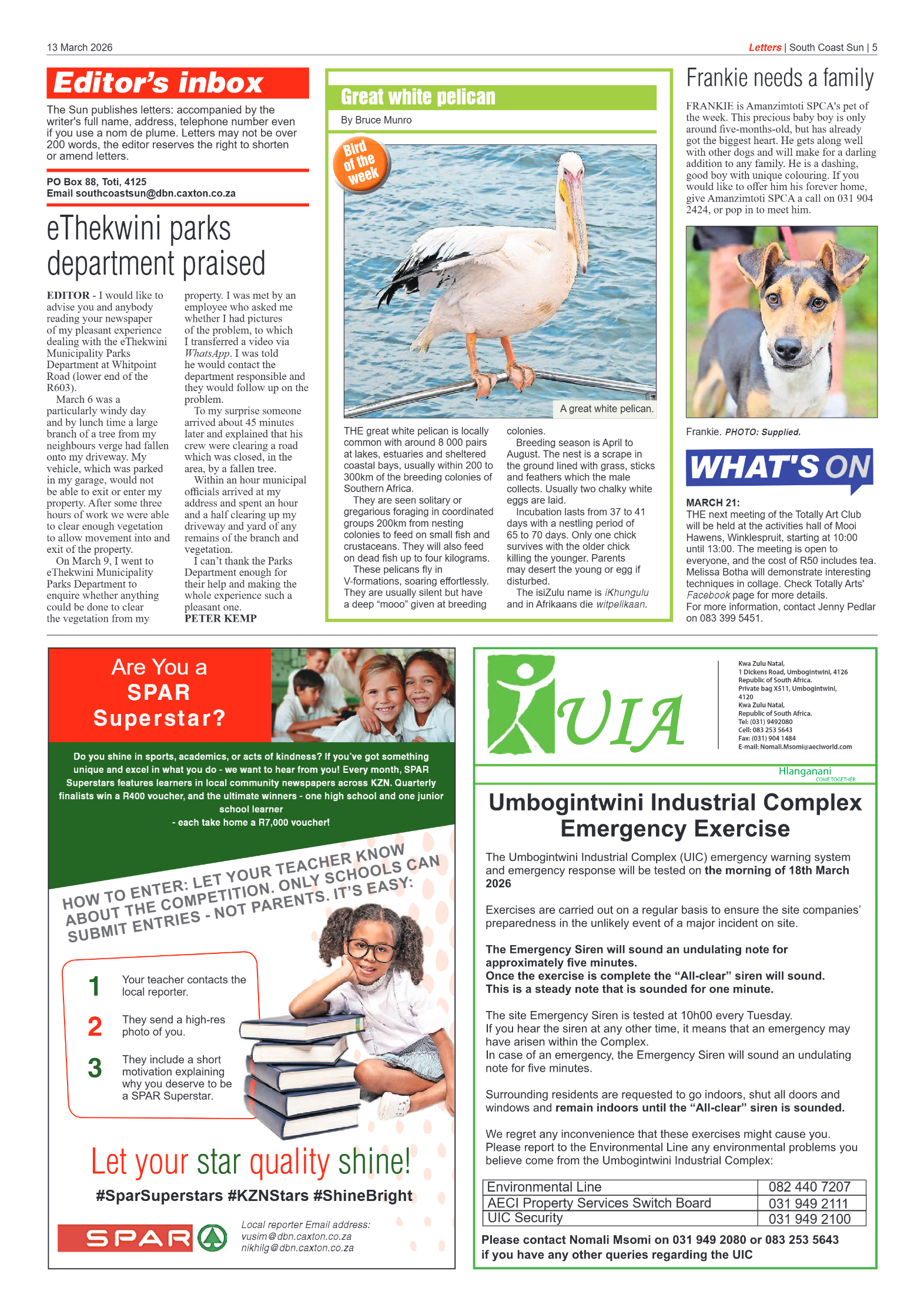 South Coast Sun 13 March 2026 page 5