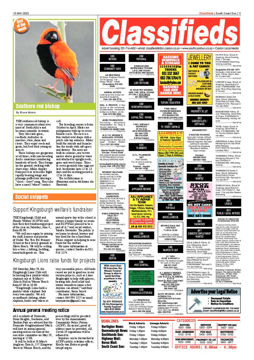 South Coast Sun 13 May 2022 page 11