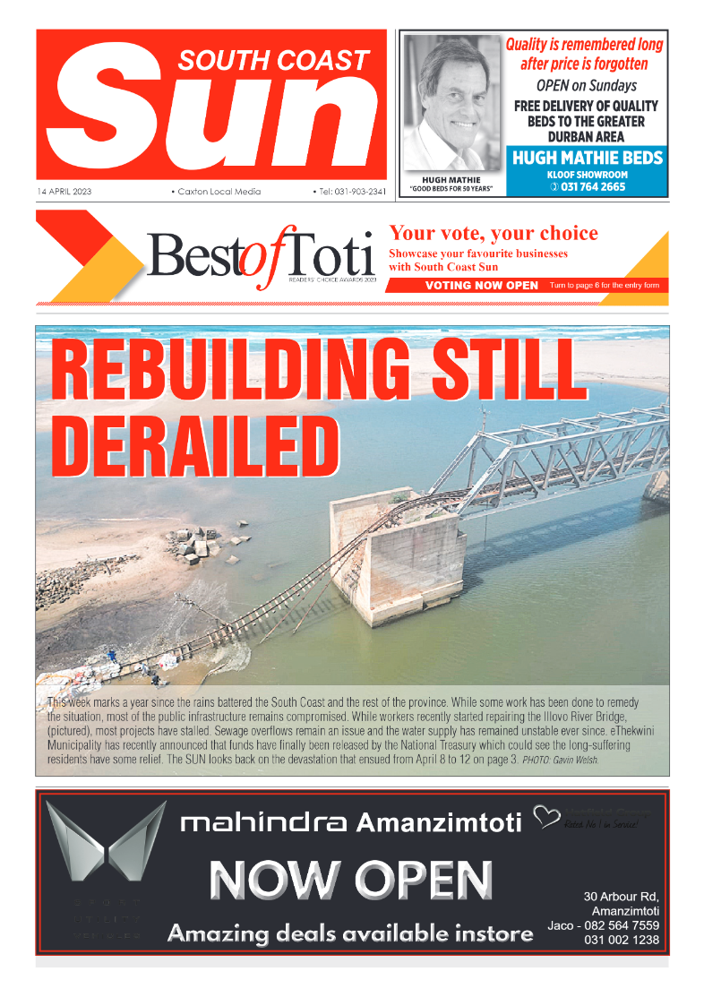 South Coast Sun 14 April 2023 page 1