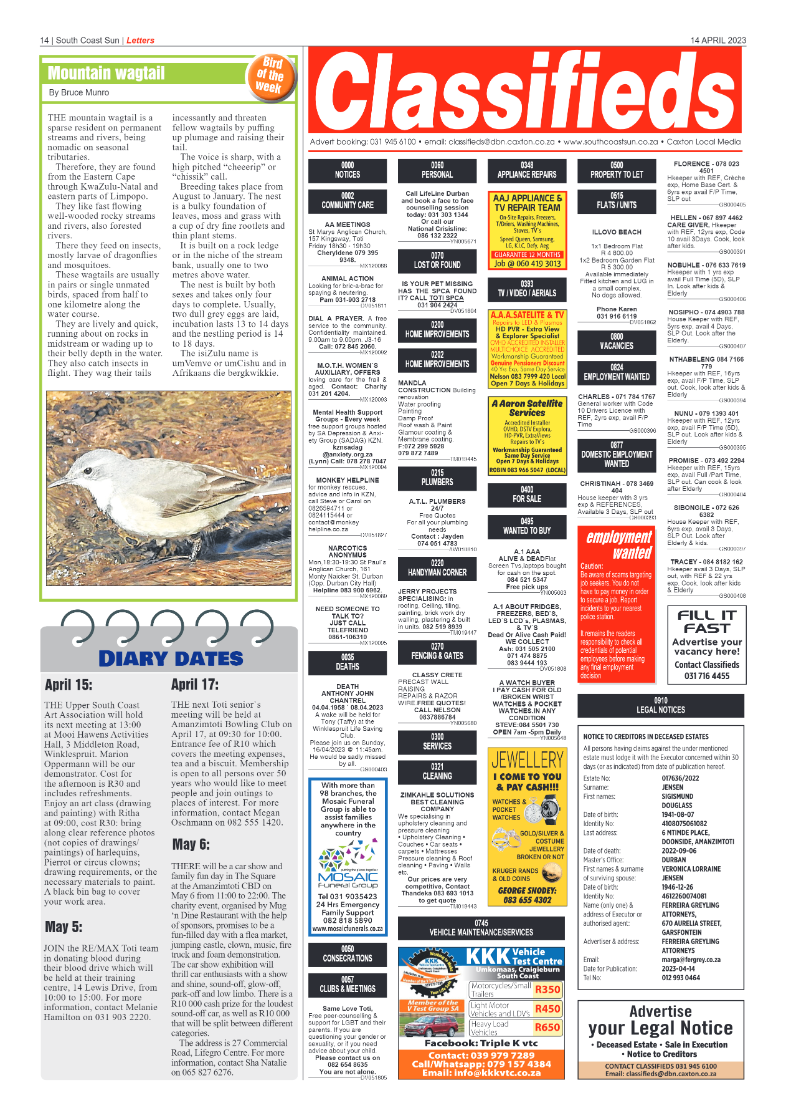 South Coast Sun 14 April 2023 page 14