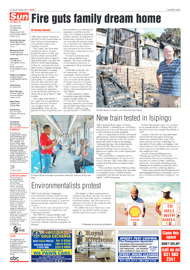 South Coast Sun 14 April 2023 page 2