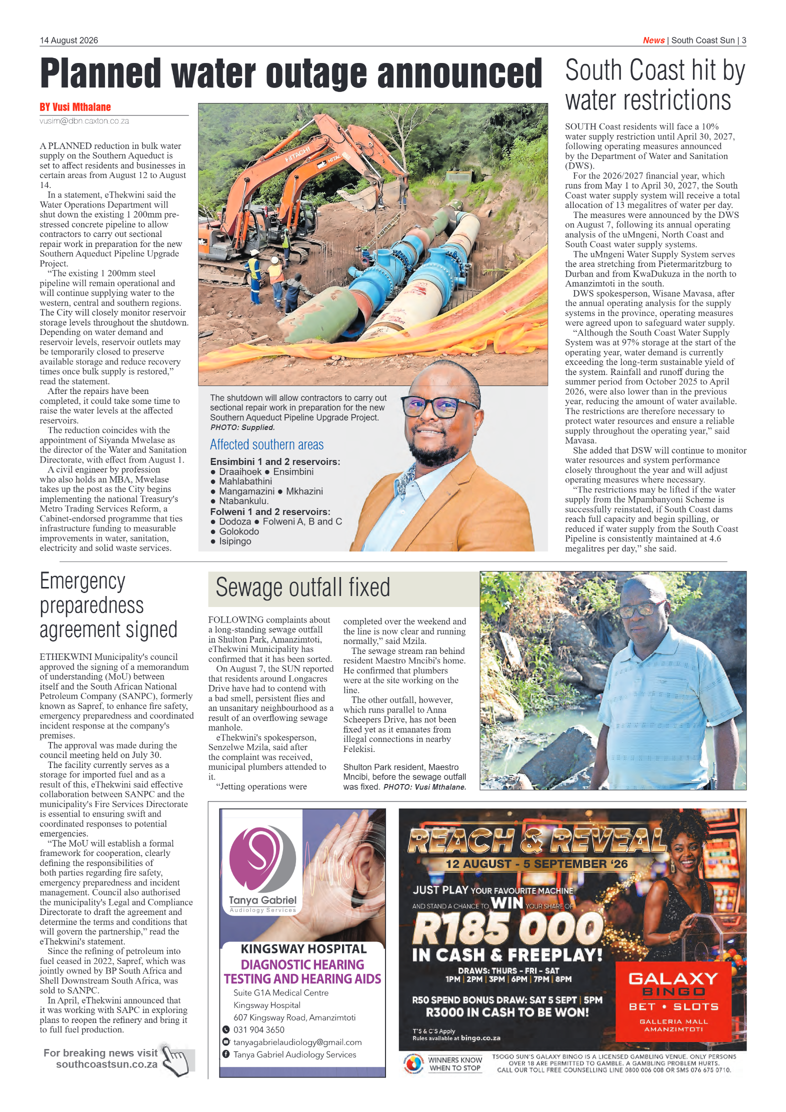 South Coast Sun 14 August 2026 page 3