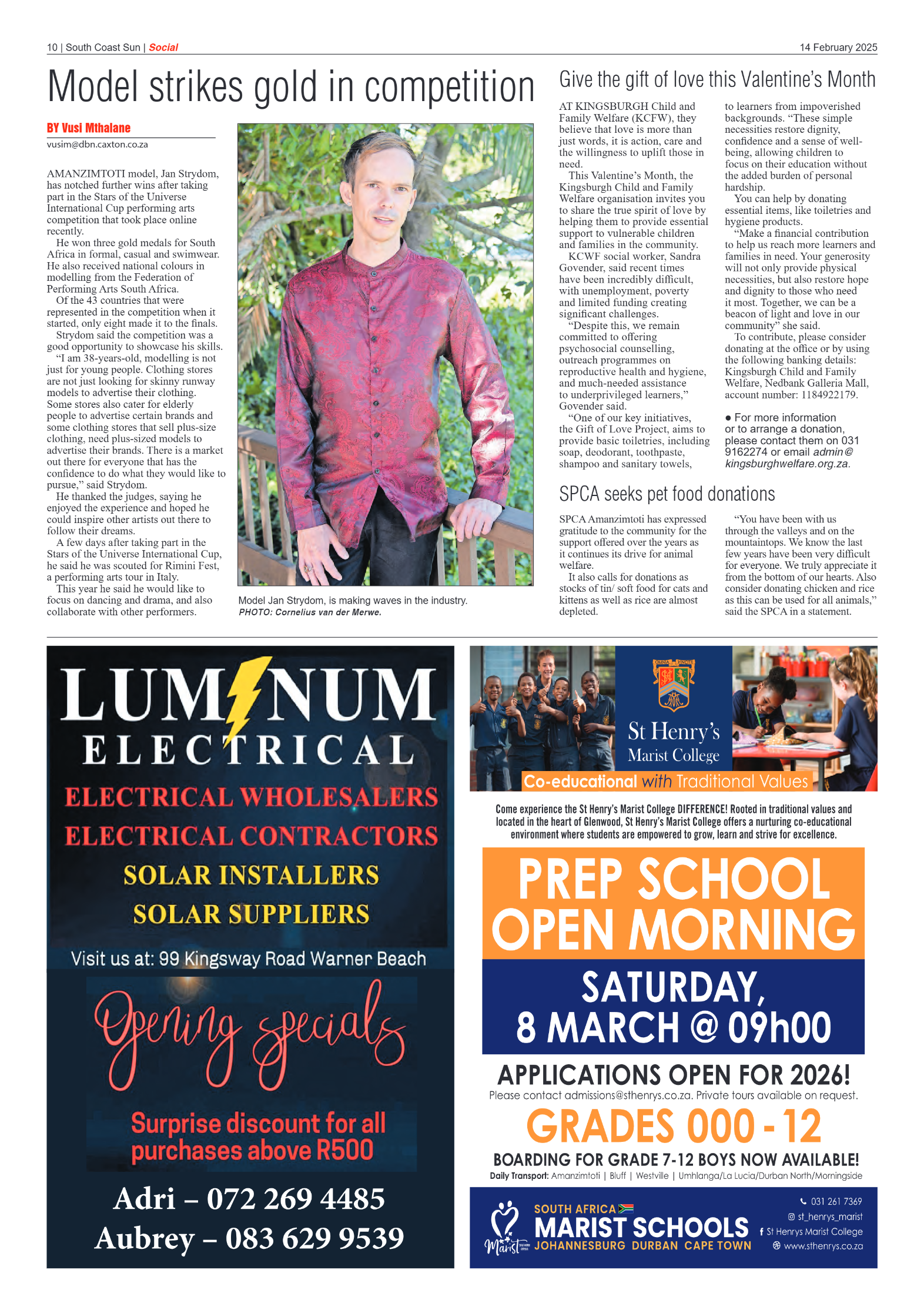 South Coast Sun 14 February 2025 page 10
