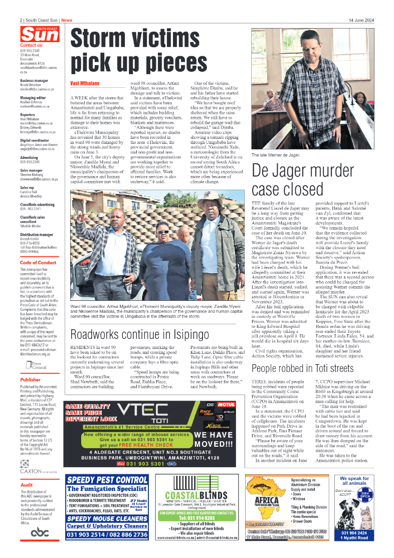 South Coast Sun 14 June 2024 page 2