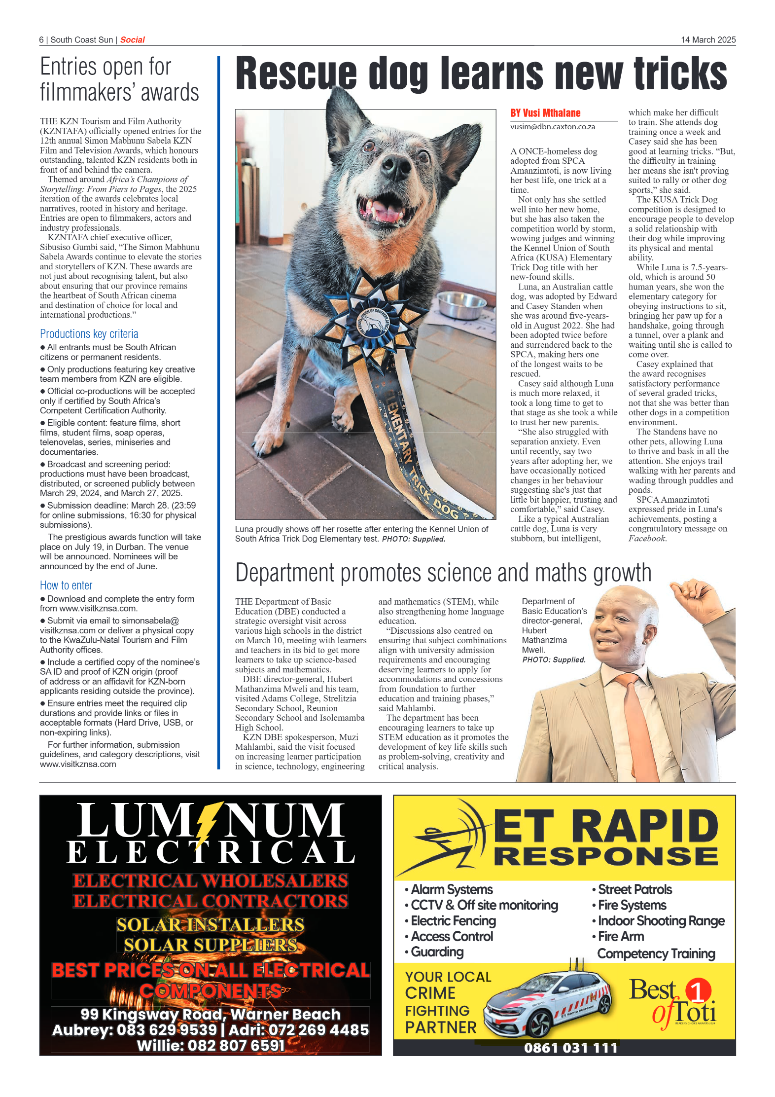 South Coast Sun 14 March 2025 page 6