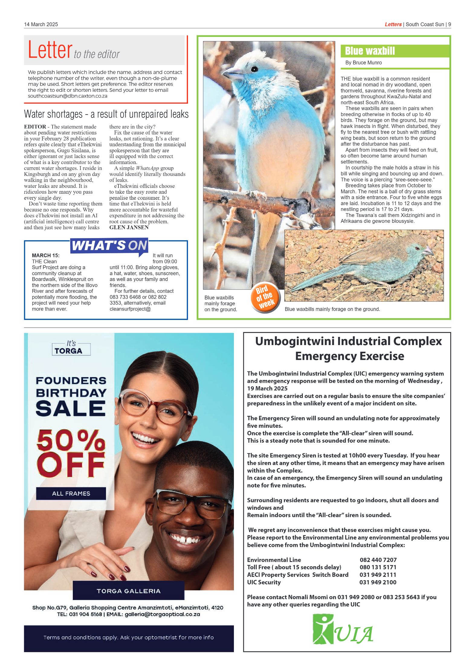 South Coast Sun 14 March 2025 page 9