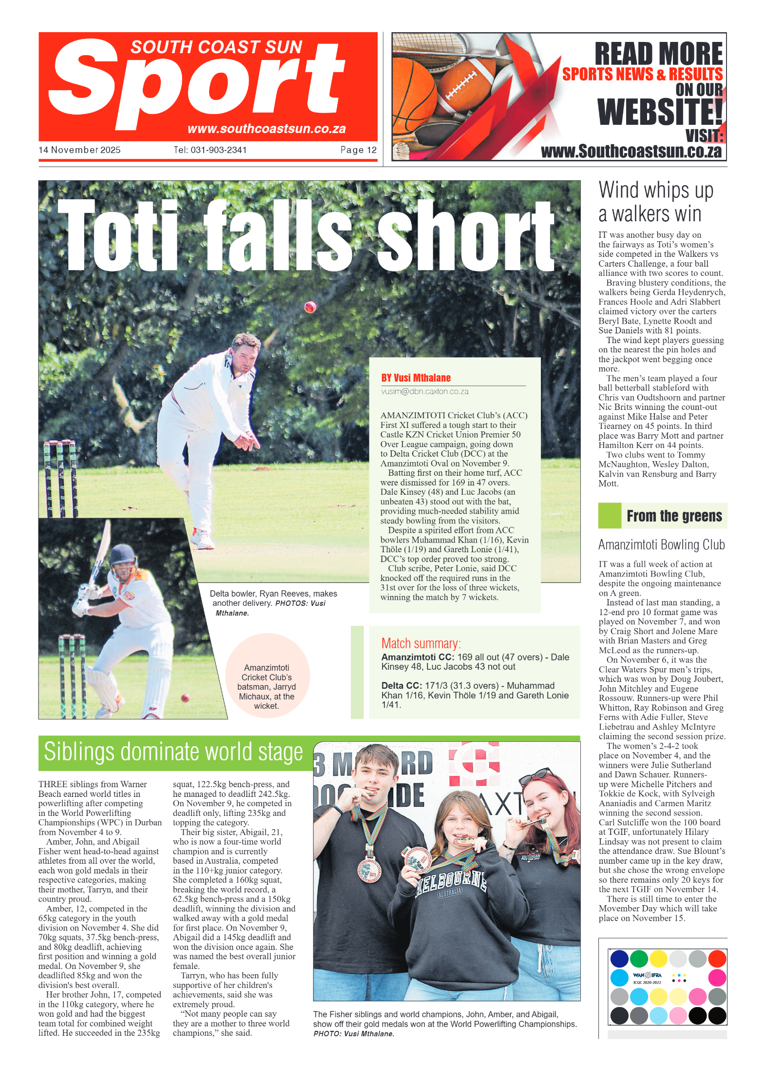 South Coast Sun 14 November 2025 page 12