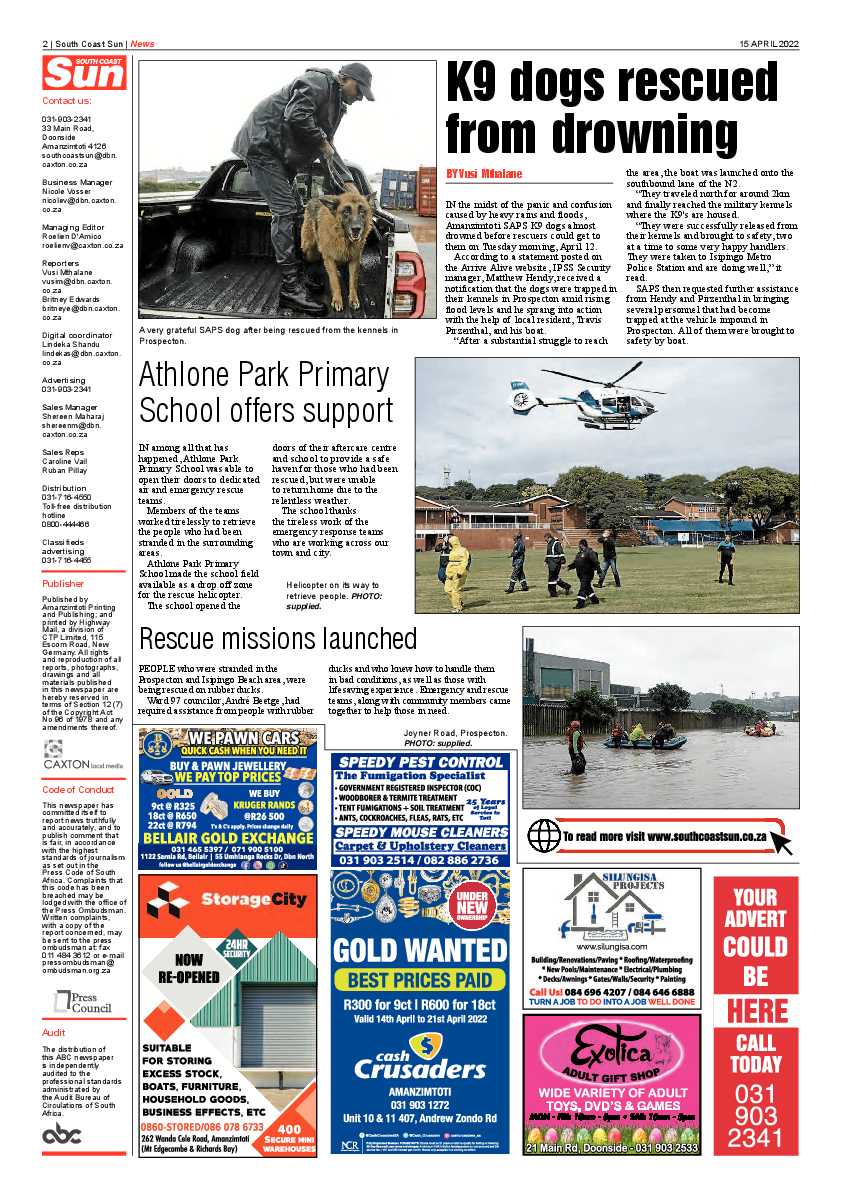 South Coast Sun 15 April 2022 page 2