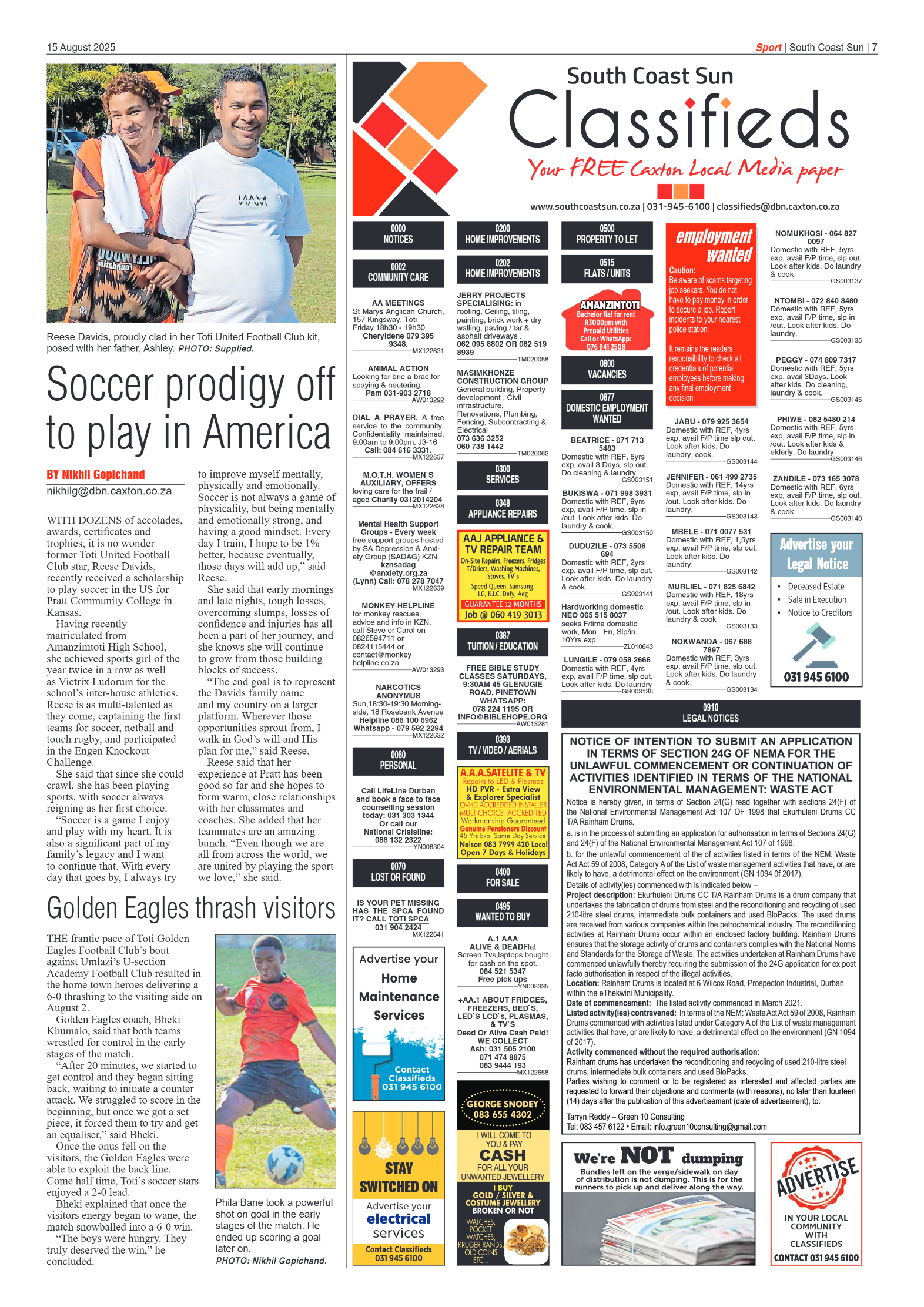 South Coast Sun 15 August 2025 page 7