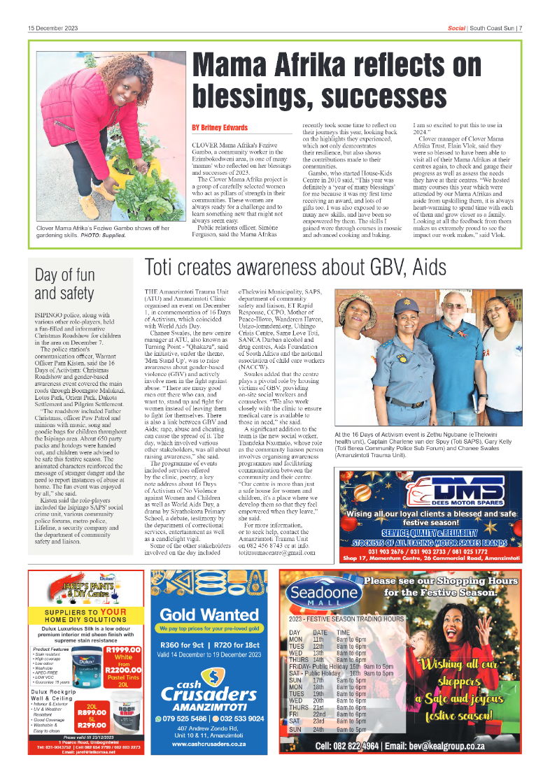 South Coast Sun 15 December 2023 page 7