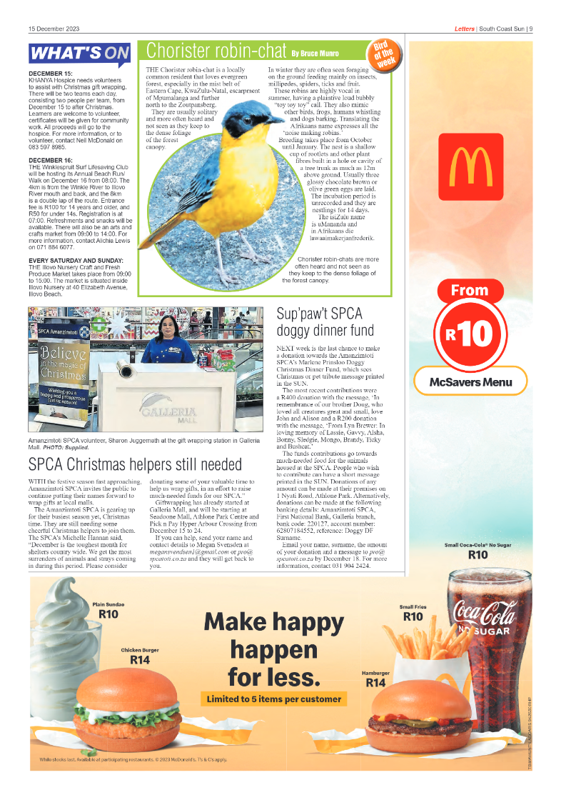 South Coast Sun 15 December 2023 page 9