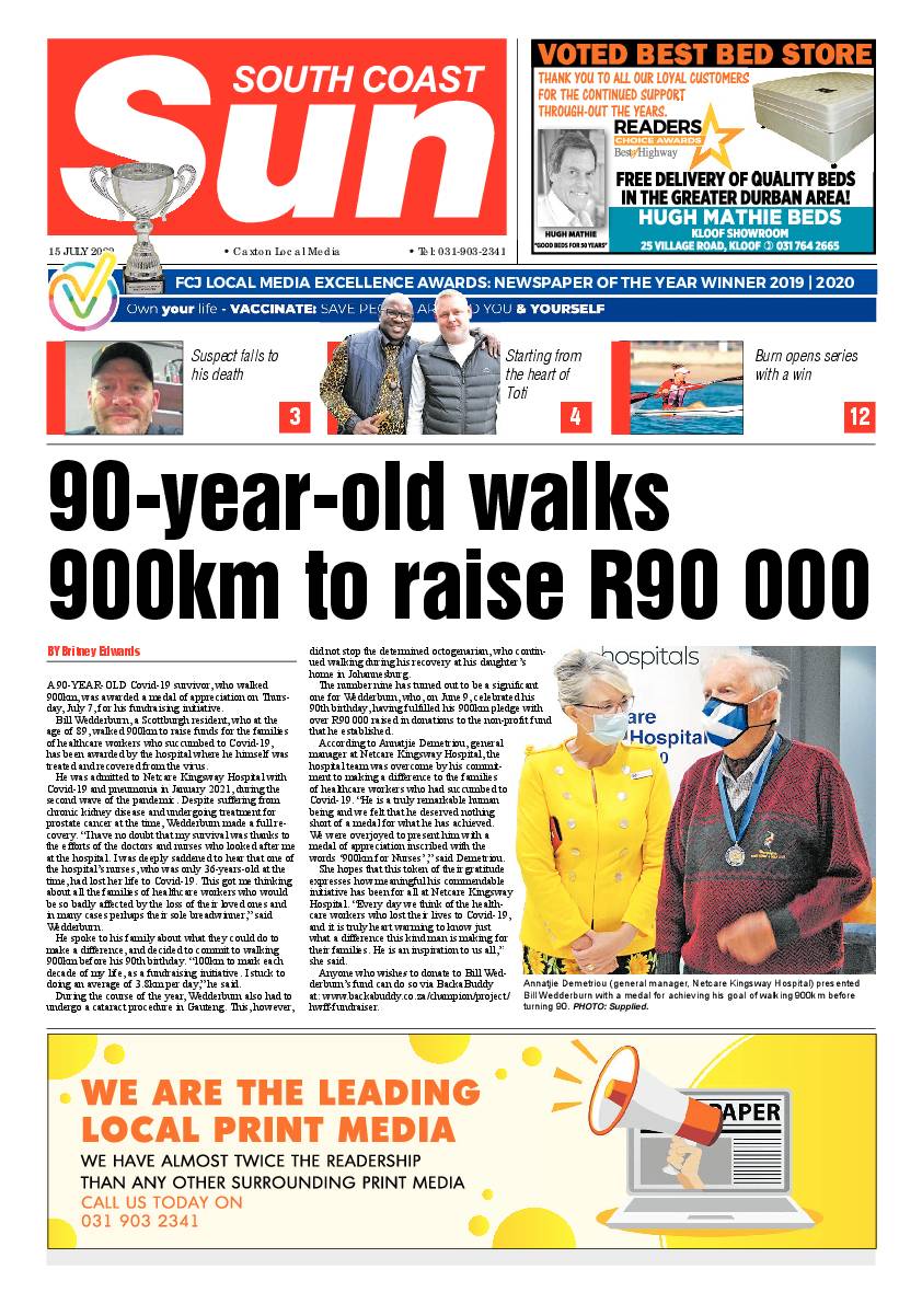 South Coast Sun 15 July 2022 page 1