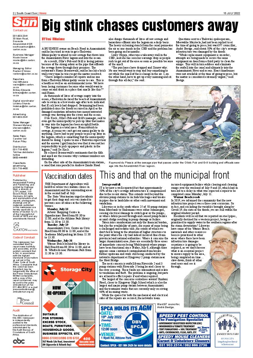 South Coast Sun 15 July 2022 page 2