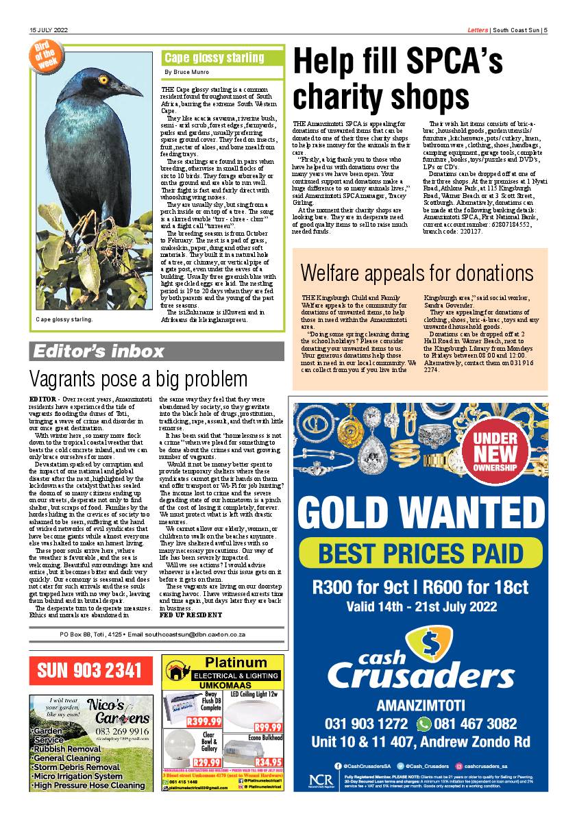 South Coast Sun 15 July 2022 page 5