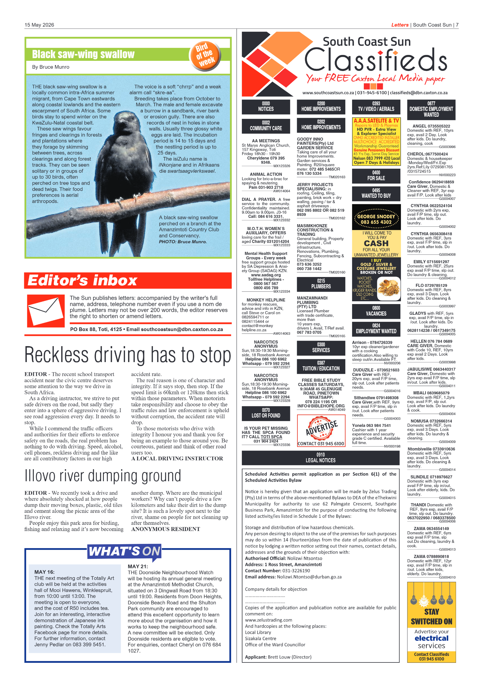 South Coast Sun 15 May 2026 page 7