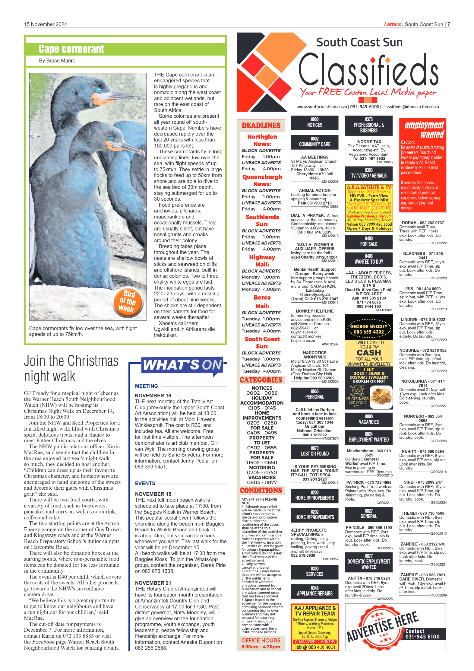 South Coast Sun 15 November 2024 page 7