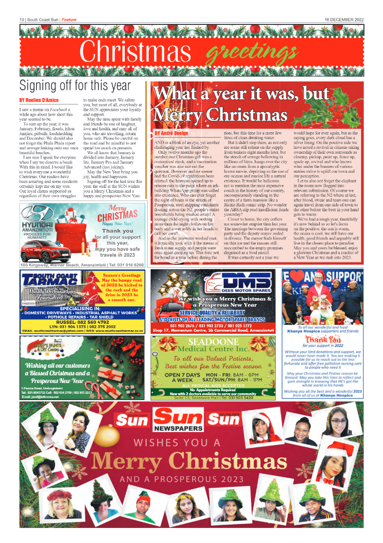 South Coast Sun 16 December 2022 page 10