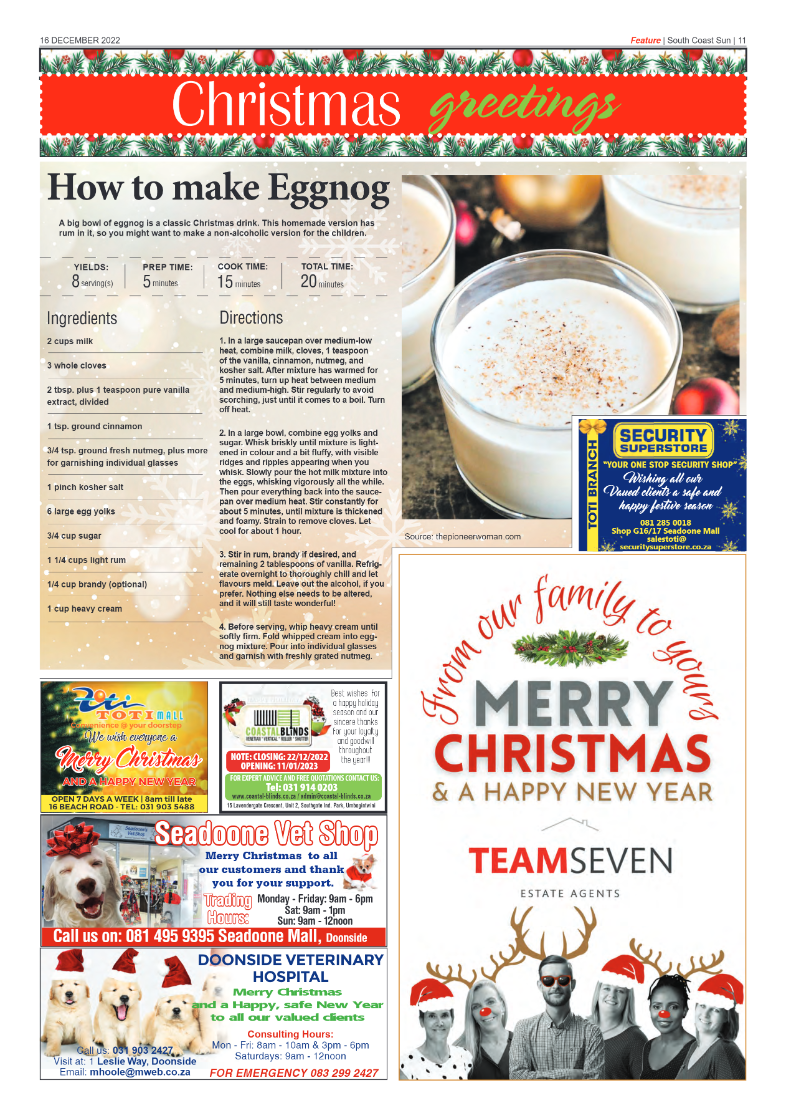 South Coast Sun 16 December 2022 page 11